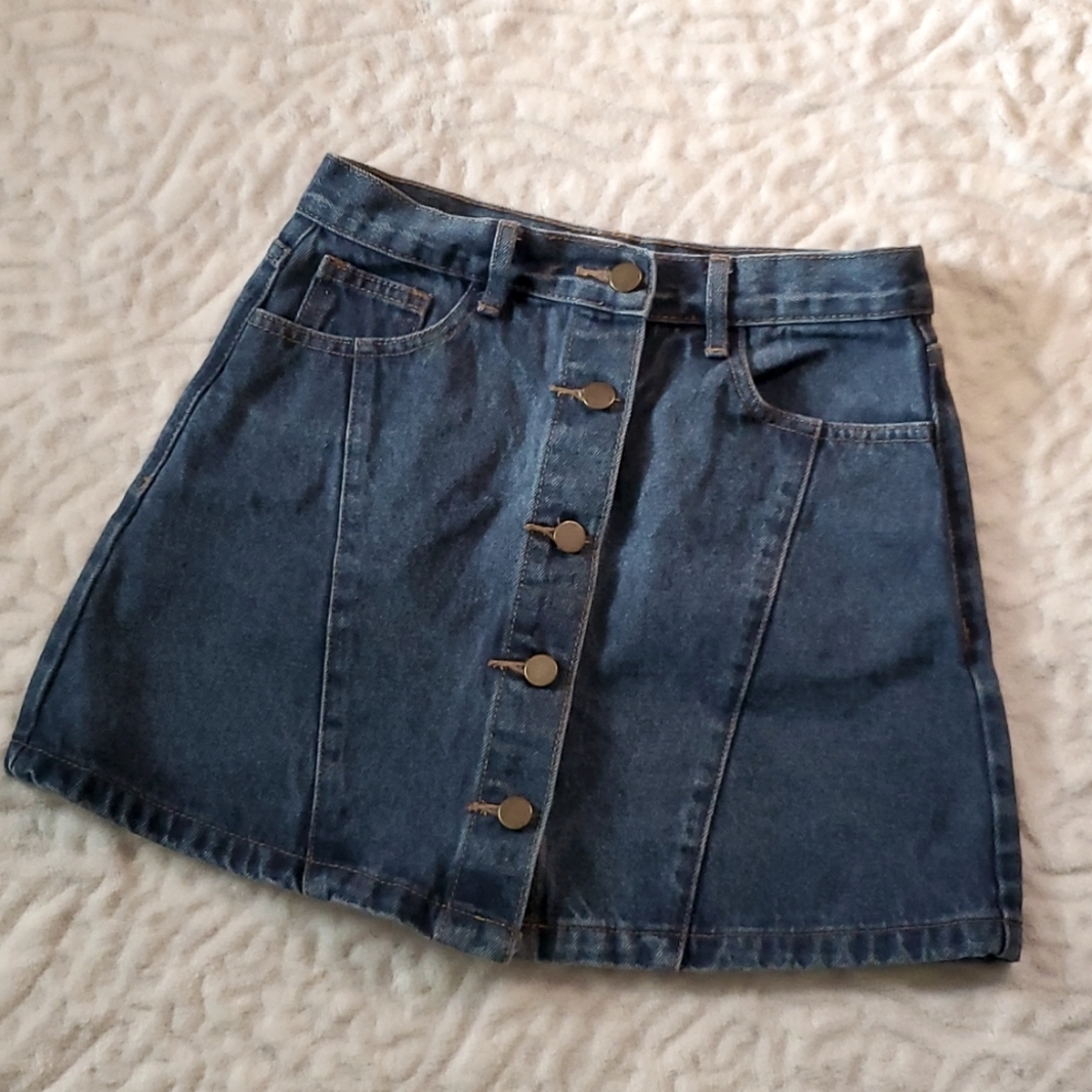 O & O Denim Skirt EUC